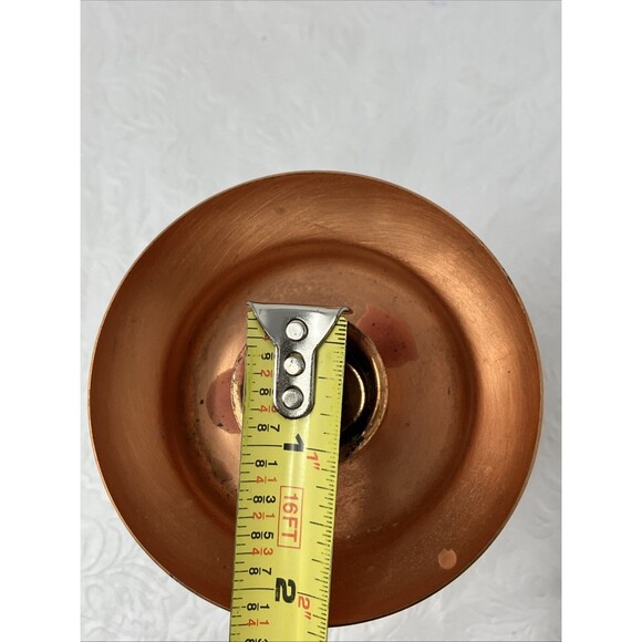 2 CopperCraft Guild Copper & Wood Taper Candle Holders Made in USA Vintage MCM - Picture 3 of 11